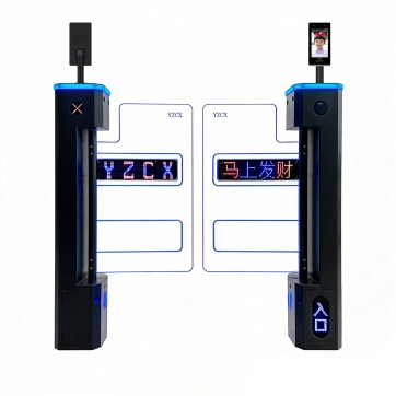 黑色單通道【擺臂顯示屏】【人臉識別進+人臉識別出】