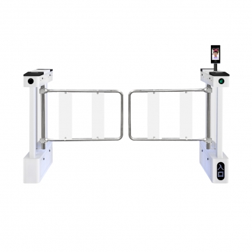 單通道【人臉識別進(jìn)+感應(yīng)出】不銹鋼加寬擺臂