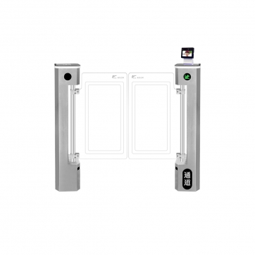 304不銹鋼立式擺閘【人臉識別進(jìn)+感應(yīng)出】
