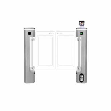 304不銹鋼立式擺閘【人臉識(shí)別進(jìn)+感應(yīng)出】